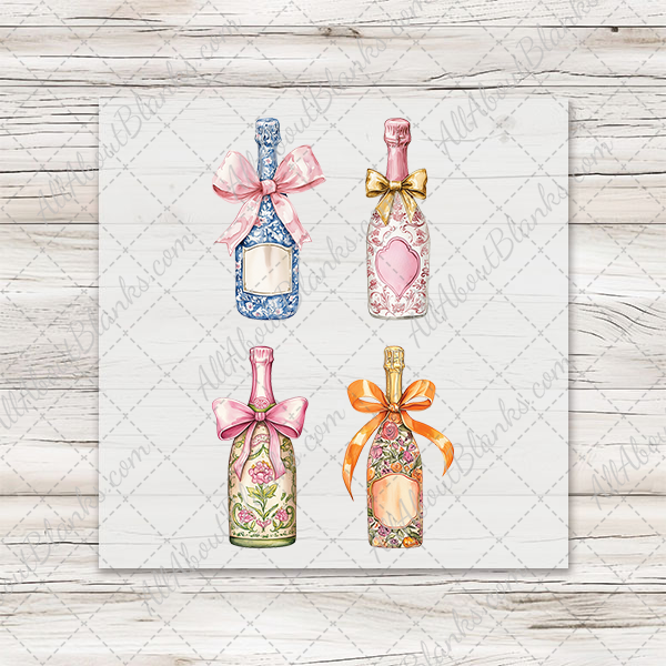 Champagne & Bows - COCKTAIL NAPKIN SIZE