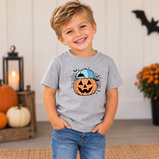 Checkerboard Pumpkin Boy Transfer