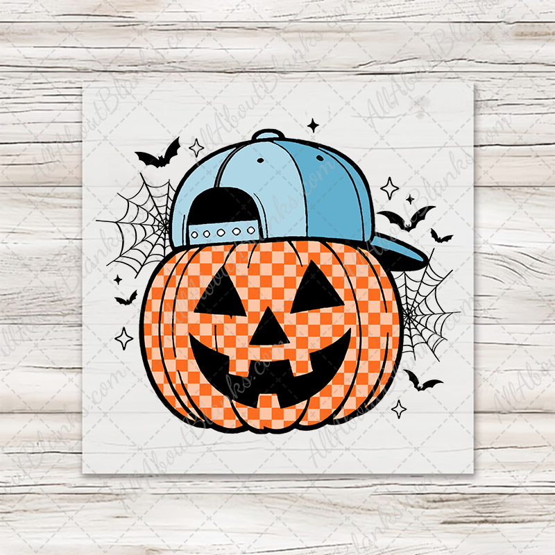 Checkerboard Pumpkin Boy Transfer