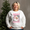 Checkerboard Pink Santa DTF Transfer - T-SHIRT SIZE