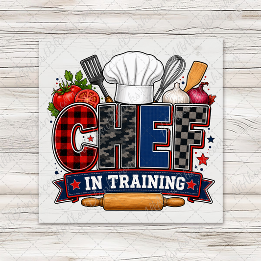 Chef In Training Transfer - Boy Navy