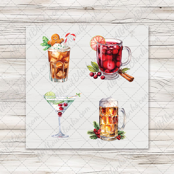 Christmas Cocktails 2 - COCKTAIL NAPKIN SIZE