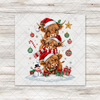 Christmas Highland Cows Trio Stack Transfer - T-SHIRT SIZE