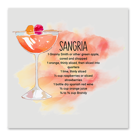 Kitchen Towel Cocktail Recipe Transfer - Bundle of all 6 designs
