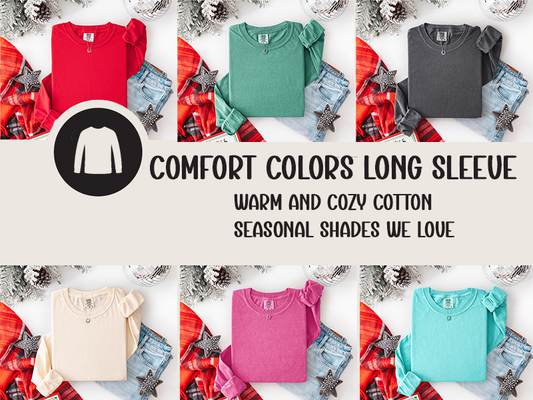 Comfort Colors Long-Sleeve Tee - Christmas Colors