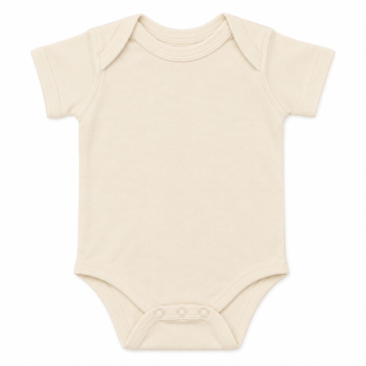 Fine Jersey Ribbed Knit Baby Onesie