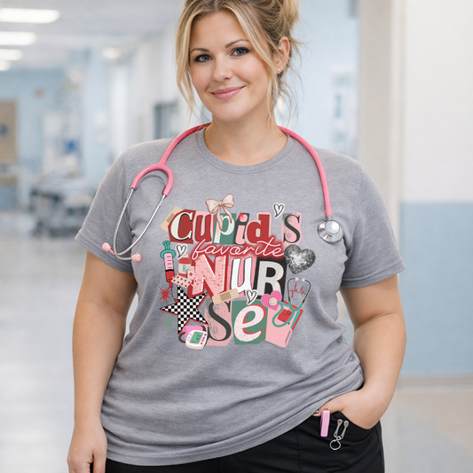 Cupids Favorite Nurse Mixed Media Transfer