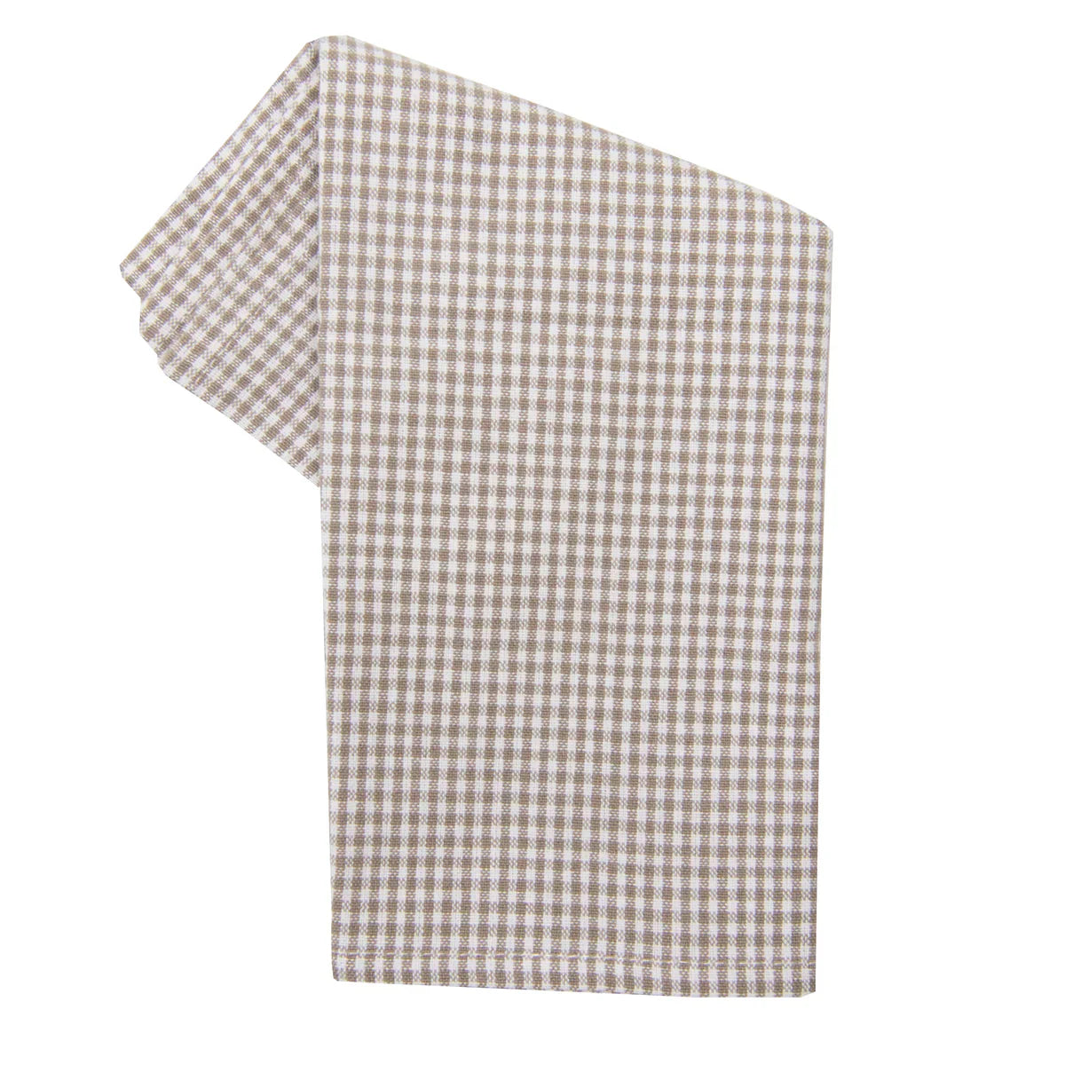 Tan & Cream Check Kitchen Tea Towels