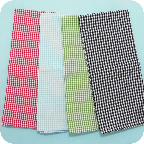 Mini-Check Kitchen Towels - Christmas Mix Colors