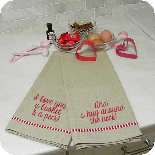 Oatmeal with Red/White Dobby Trim Kitchen Towel