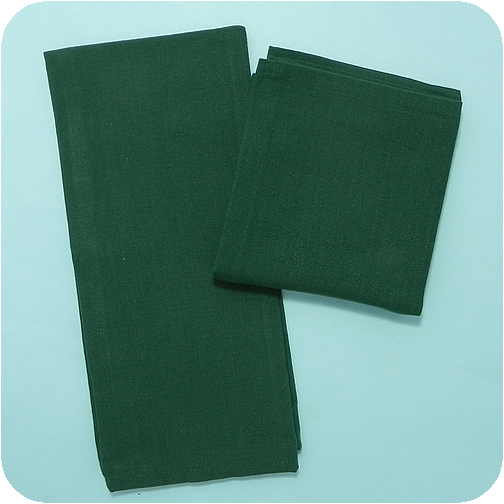 Solid Flat Weave Kitchen Towel - Dark Green