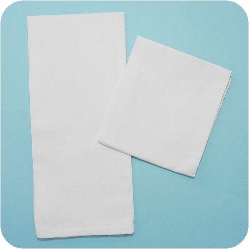 Solid Flat Weave Kitchen Towel - White