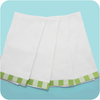 Vintage Gingham Trim Kitchen Towel - Light Green