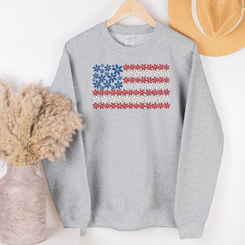 Daisy USA Flag Transfer - T-SHIRT SIZE