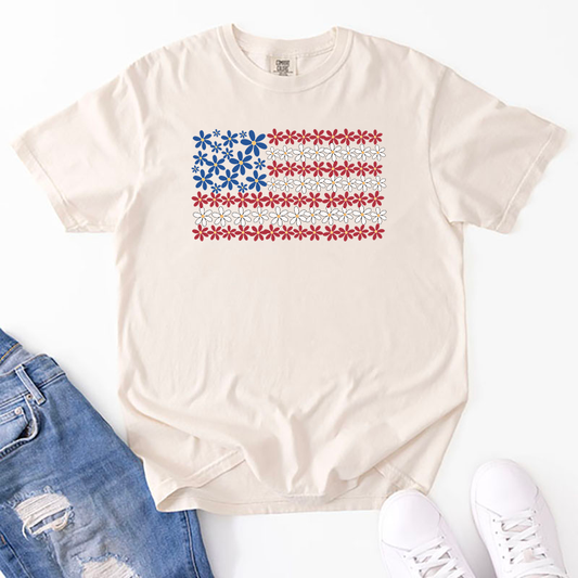 Daisy USA Flag Transfer - T-SHIRT SIZE