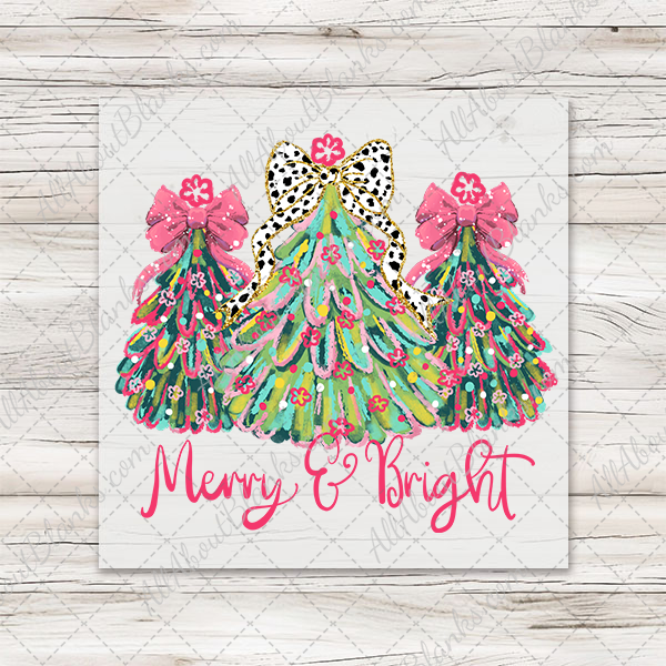 Dalmation Dots Christmas Tree Trio DTF Transfer