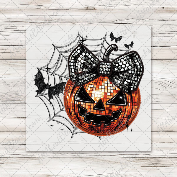 Disco Halloween Jack O'Lantern Transfer
