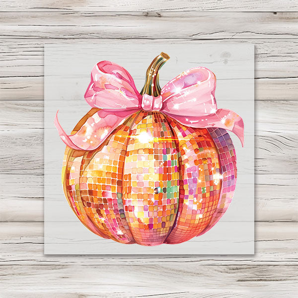 Disco Ball Pumpkin - SHIRT SIZE DTF Transfer