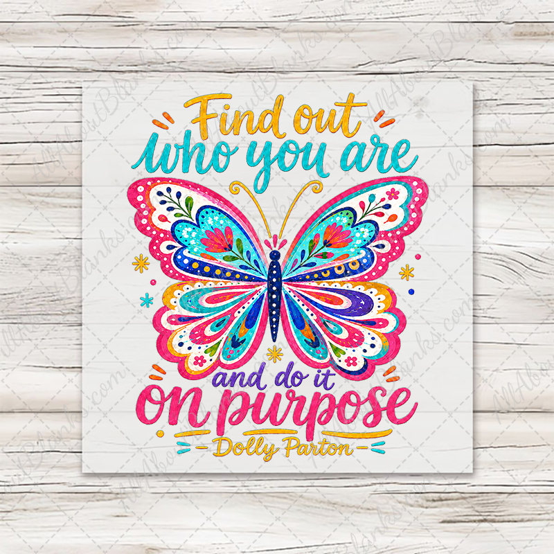 Dolly Find Out Who You Are Handpainted Look Transfer - T-SHIRT SIZE