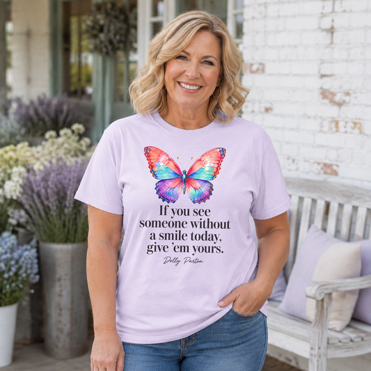 Dolly Parton Smile Transfer - T-SHIRT SIZE