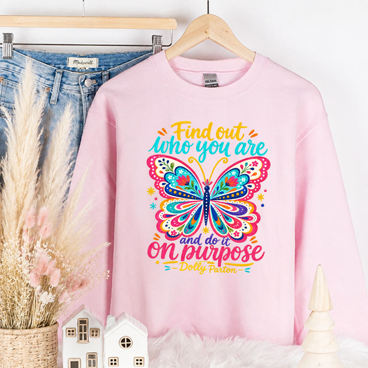 Dolly Find Out Who You Are Handpainted Look Transfer - T-SHIRT SIZE