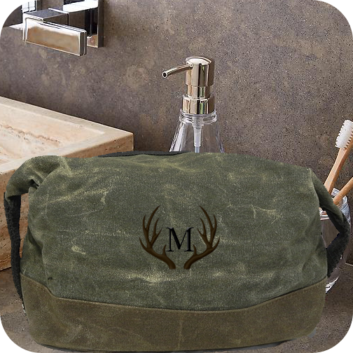 Waxed Canvas Dopp Kit - Olive