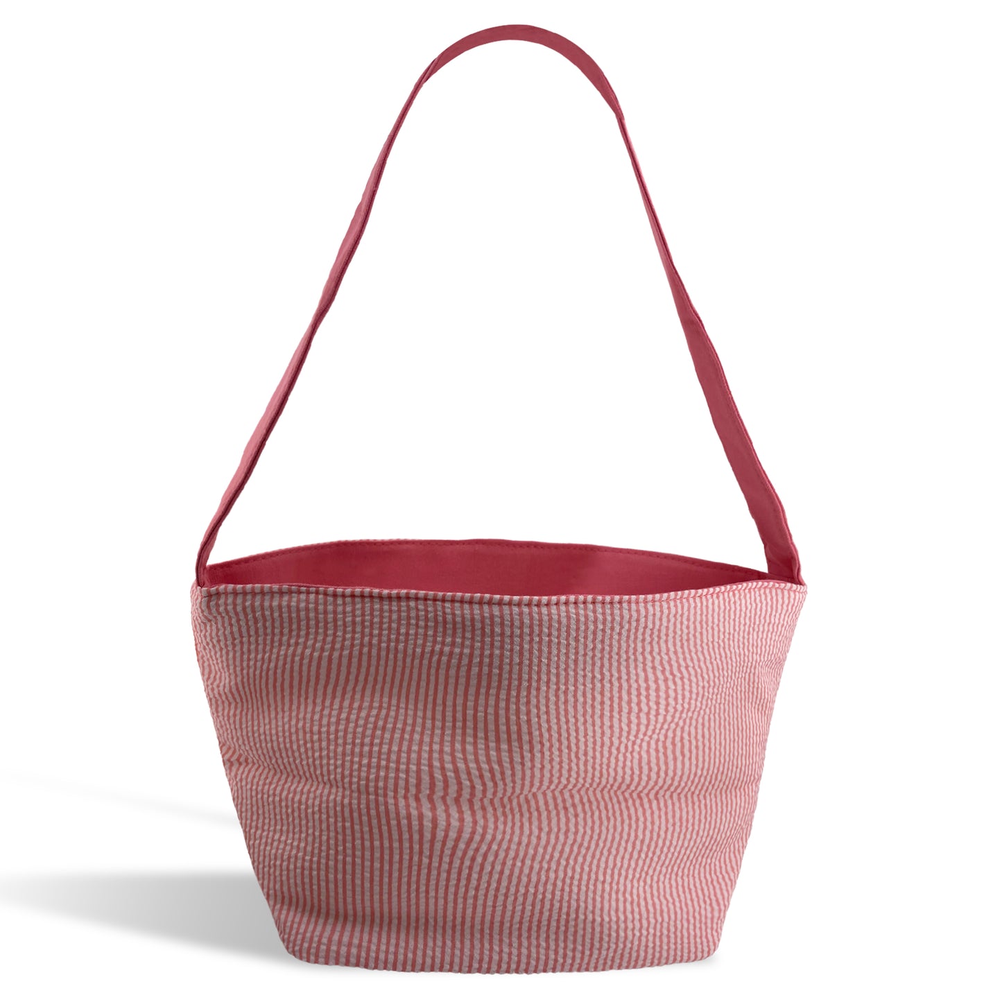 Seersucker Easter Bucket - Coral