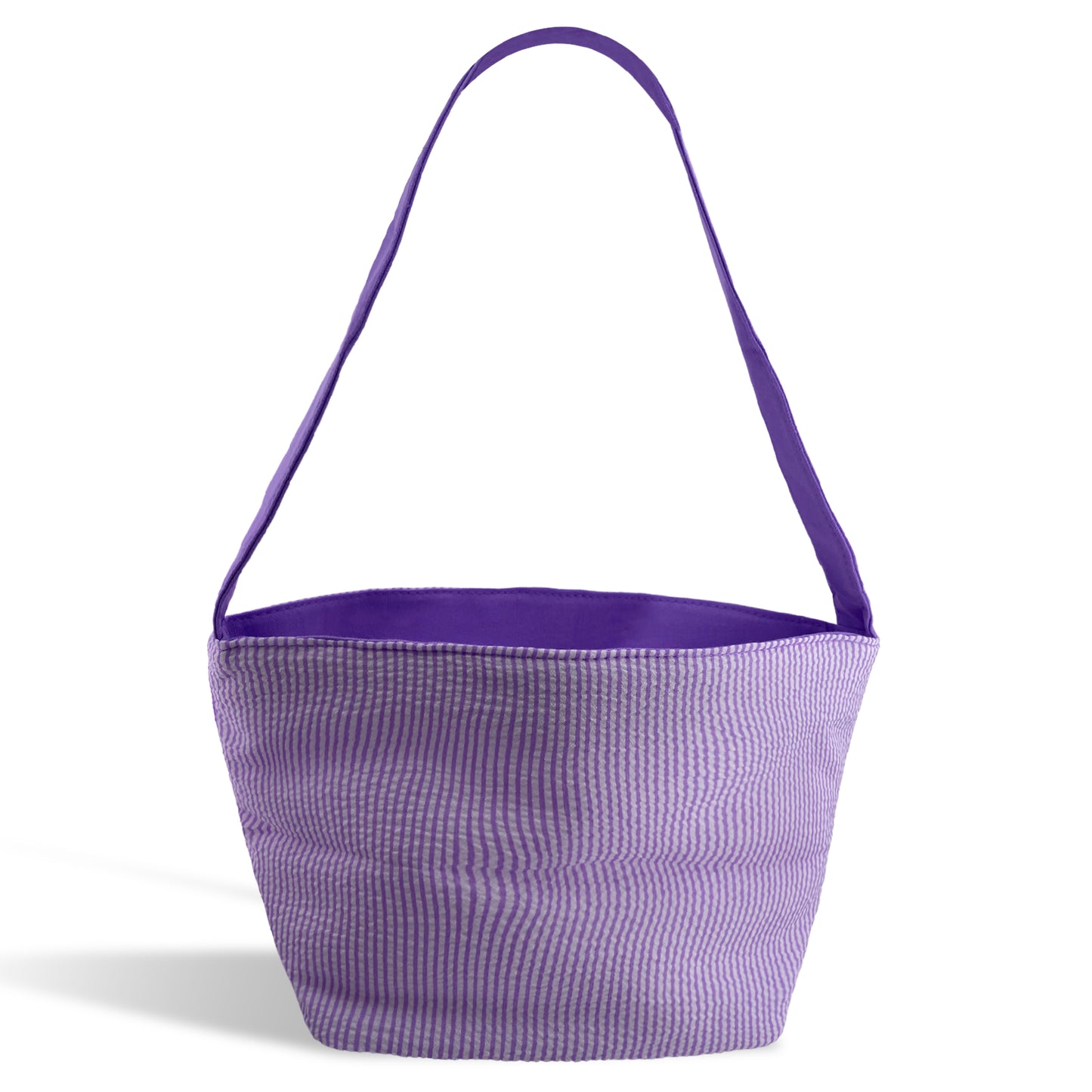 Seersucker Easter Bucket - Purple