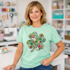 Embroidered Patchwork Floral Shamrock Transfer
