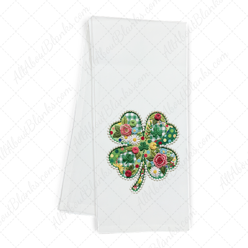Embroidered Patchwork Floral Shamrock Transfer