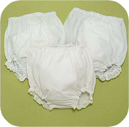 White Eyelet Diaper Cover Panty