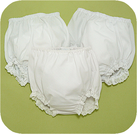 White Eyelet Diaper Cover Panty