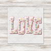Faux Yarn Pastel Love Transfer