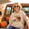 Faux Yarn Stacked Pumpkin Transfer - T-SHIRT SIZE