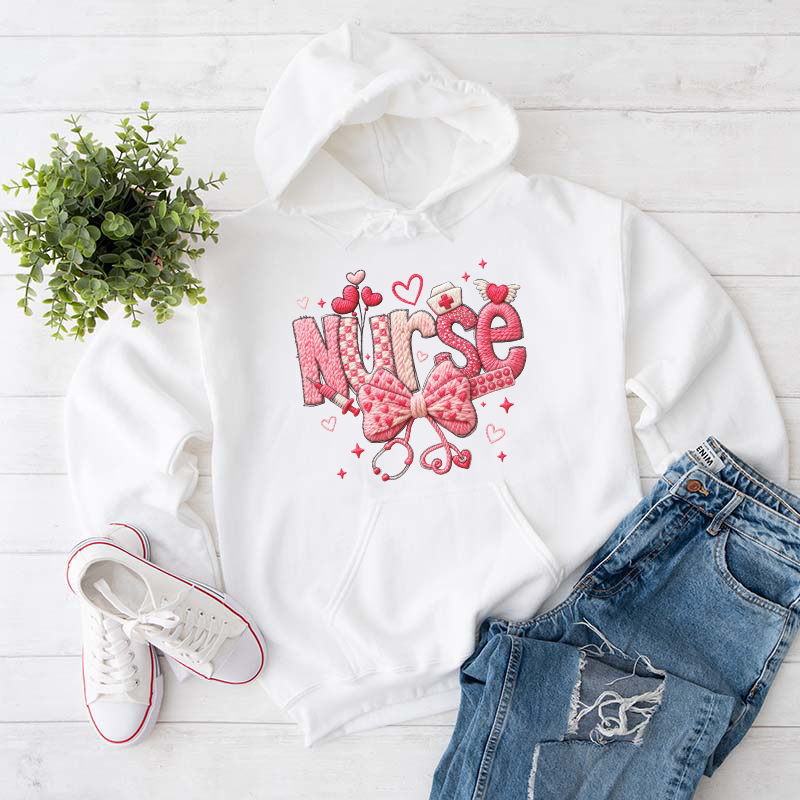 Faux Yarn Valentines Nurse Transfer