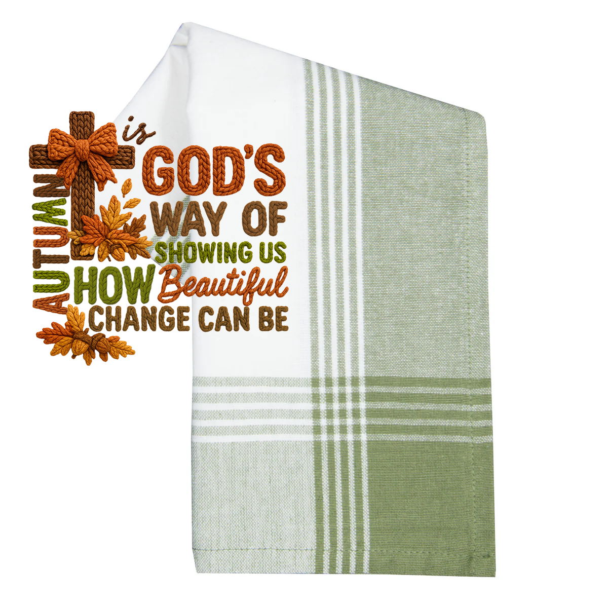 Faux Yarn Autumn Is Gods Way Transfer