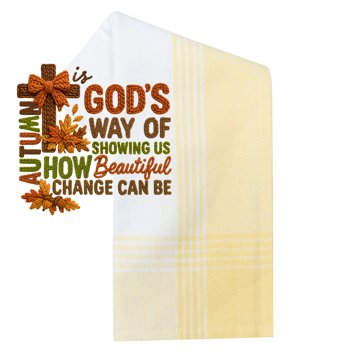 Faux Yarn Autumn Is Gods Way Transfer