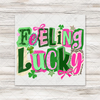 Feeling Lucky Cutout Letters Transfer