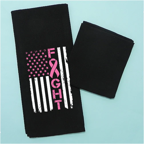 Fight Breast Cancer Vertical Flag  - DTF Transfer