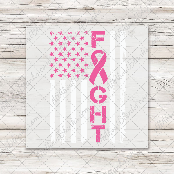 CUSTOM PERSONALIZED Fight Breast Cancer Flag Support Squad Transfers