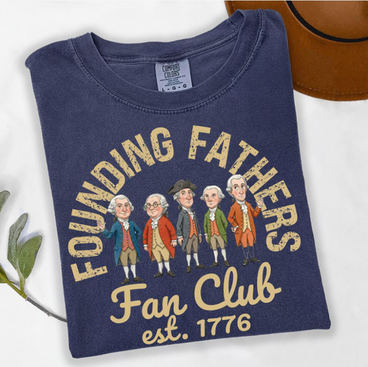 Founding Fathers Fan Club Transfer - T-SHIRT SIZE