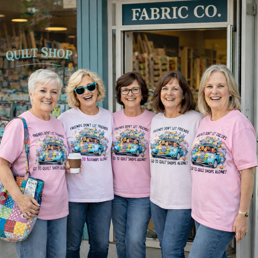 Friends Don't Let Friends Quilt Shop Transfer - T-SHIRT SIZE