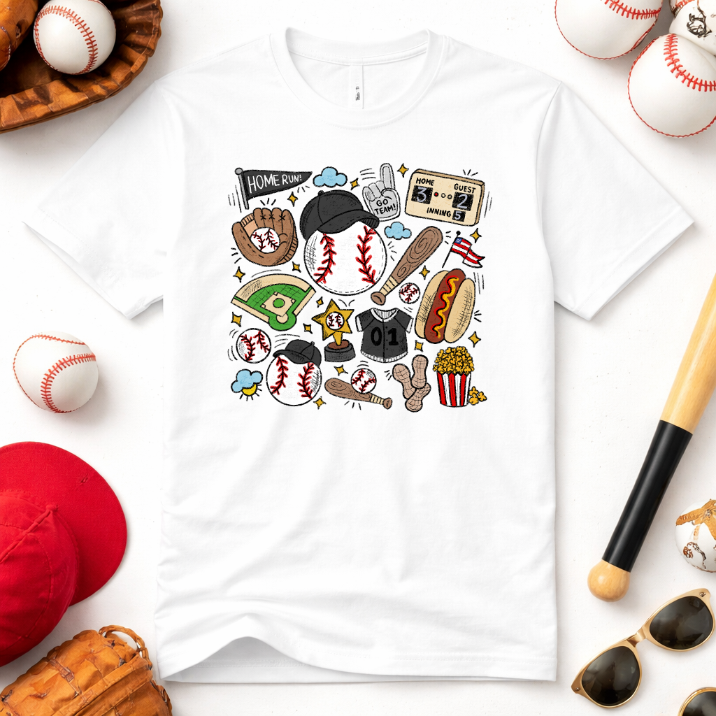 Baseball Doodle Transfer