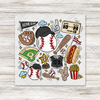 Baseball Doodle Transfer
