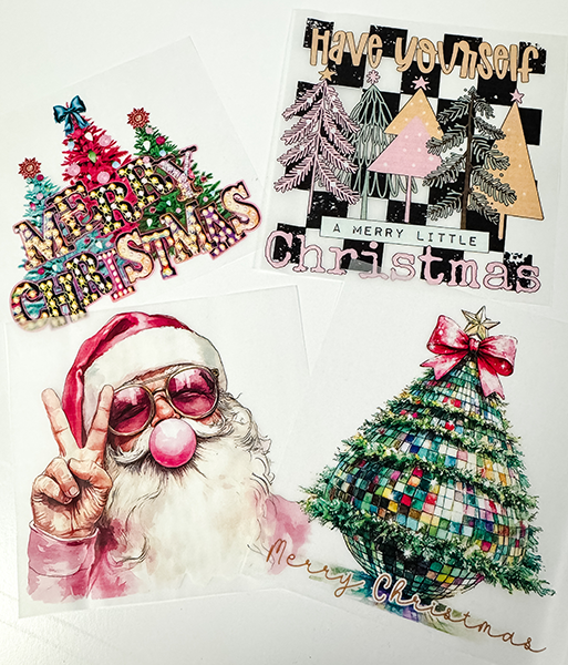 Fun & Funky Christmas Heat Transfers - Set of 4