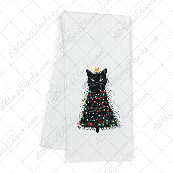 Funny Black Cat Christmas DTF Transfer