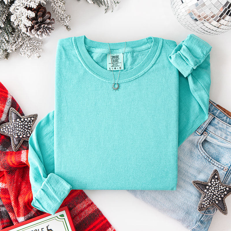 Comfort Colors Long-Sleeve Tee - Christmas Colors