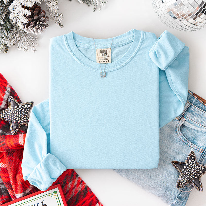 Comfort Colors Long-Sleeve Tee - Christmas Colors