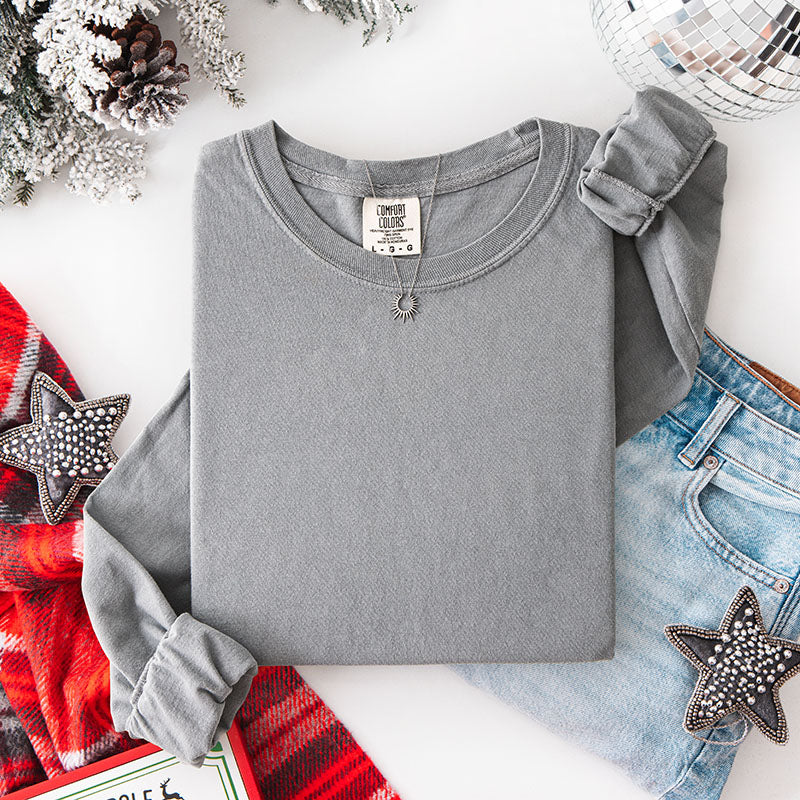Comfort Colors Long-Sleeve Tee - Christmas Colors
