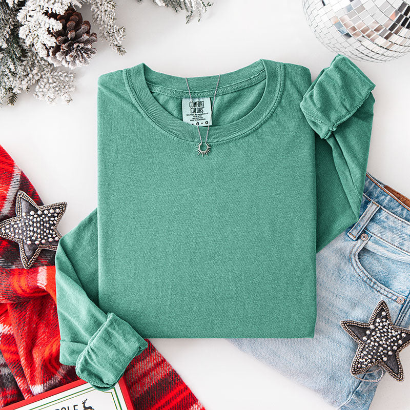 Comfort Colors Long-Sleeve Tee - Christmas Colors